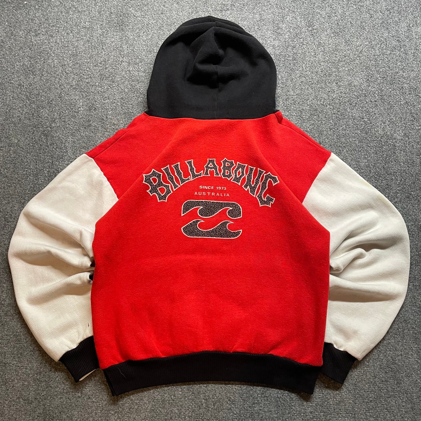 Rare 1980s Billabong Colorblock Hoodie - M