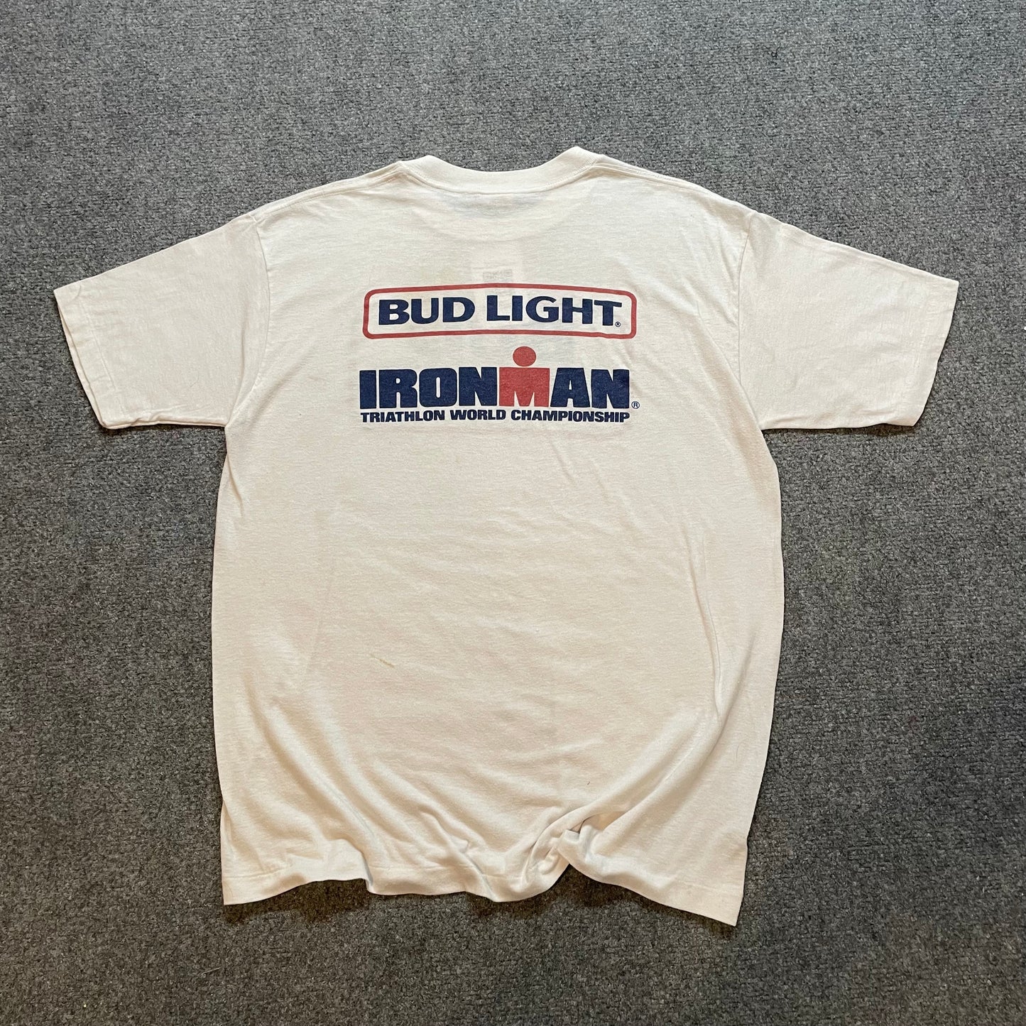 1980s Ironman Triathlon Bud Light Sponsored T-Shirt - L