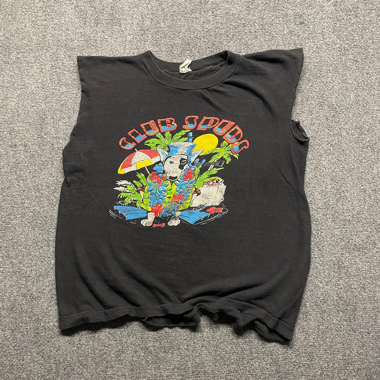 1980s Club Spuds Bud Light Cutoff Shirt - S