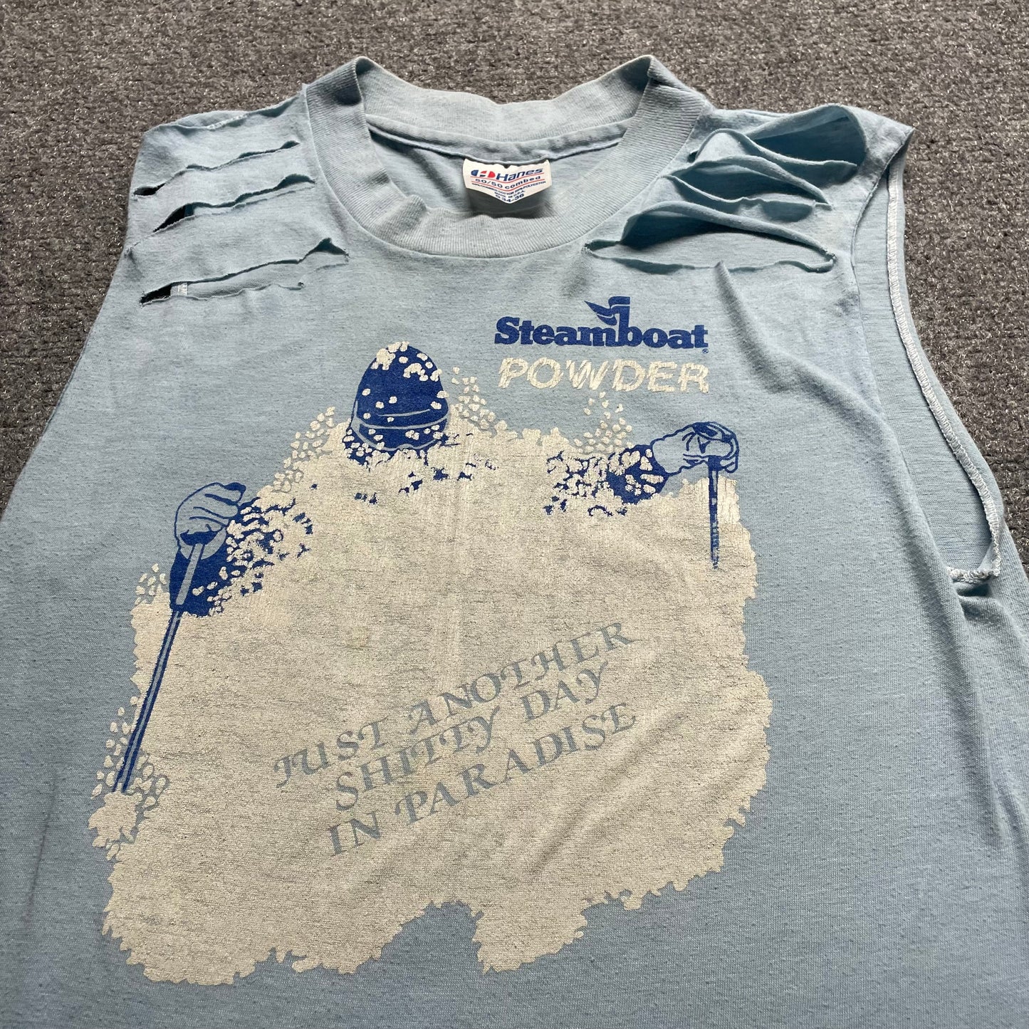 1980s Steamboat CO “Sh*tty Day in Paradise” Cutoff - S