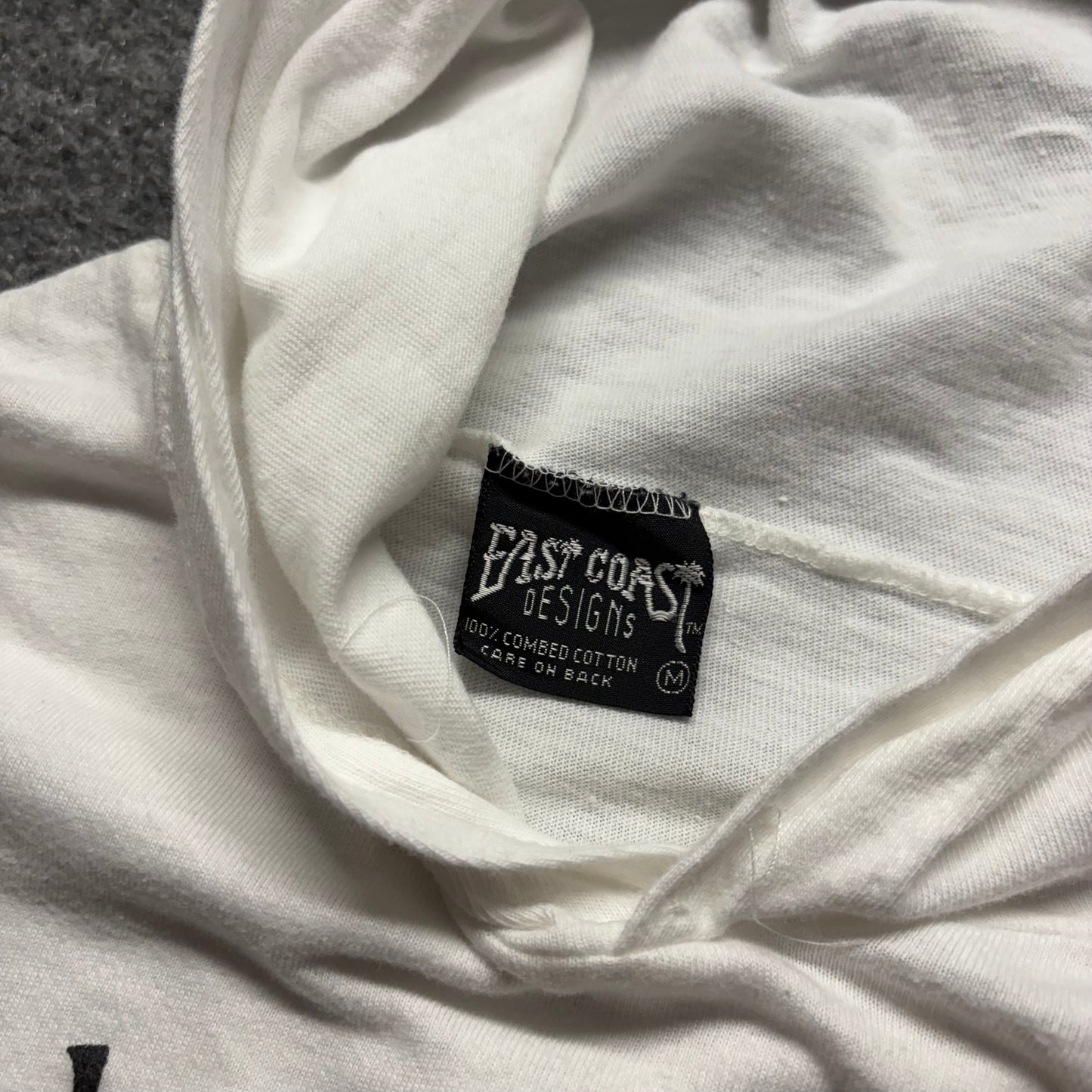 1980s East Coast Designs Surf-wear Lightweight Hoodie - M