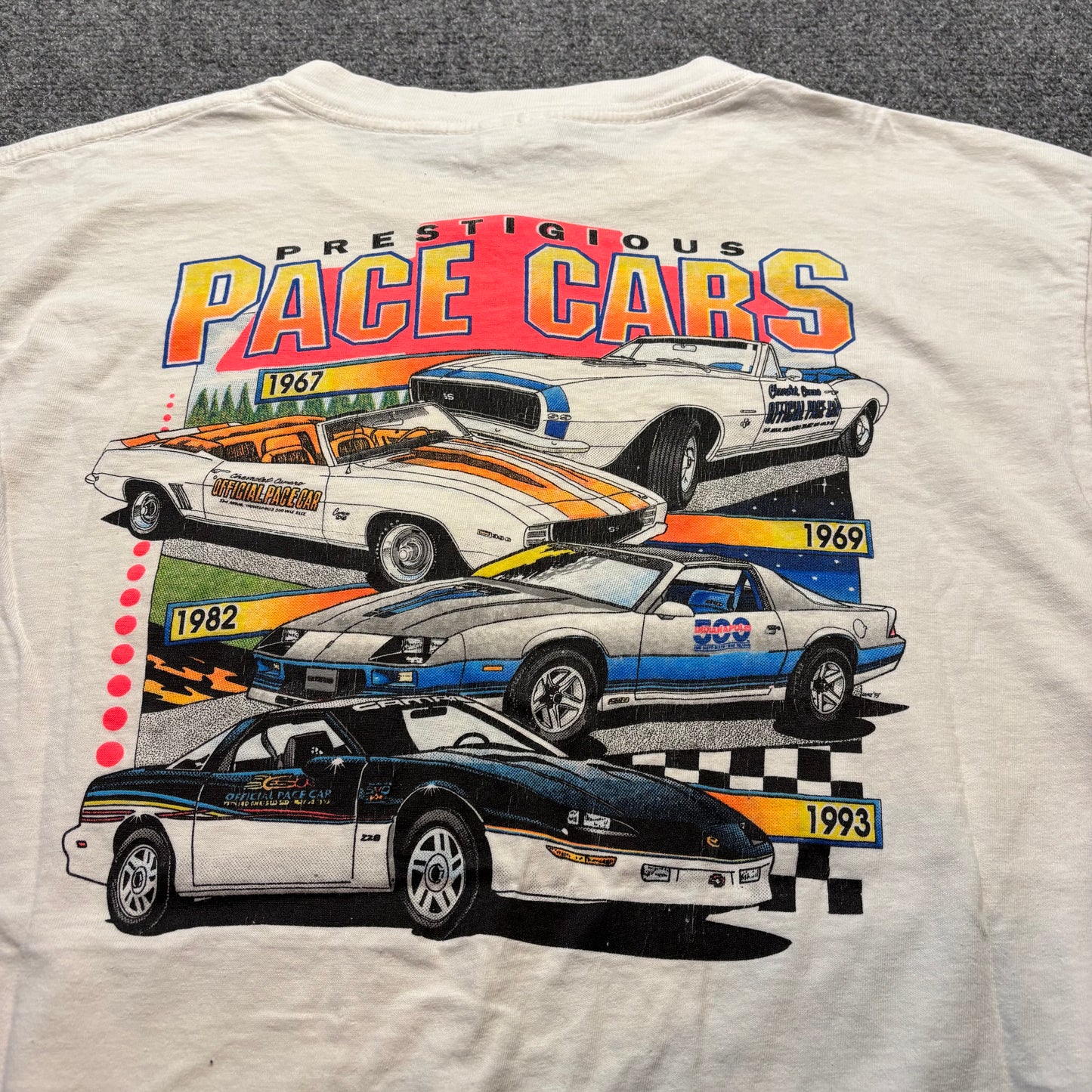 90s Prestigious Pace Cars Pocket T-Shirt - XL
