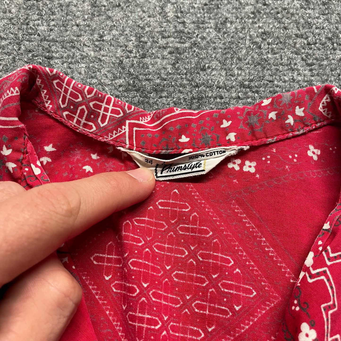 Women’s 1960s Primstyle Button Up Shirt - S