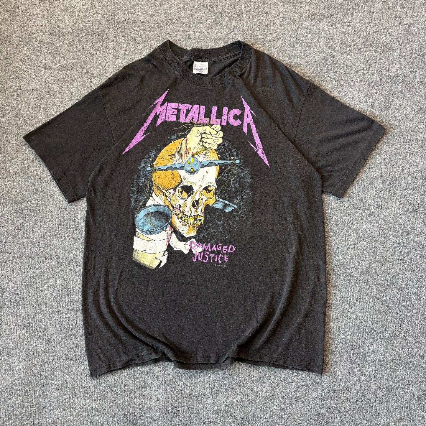 1988 Metallica Damaged Justice Tour T-Shirt - L