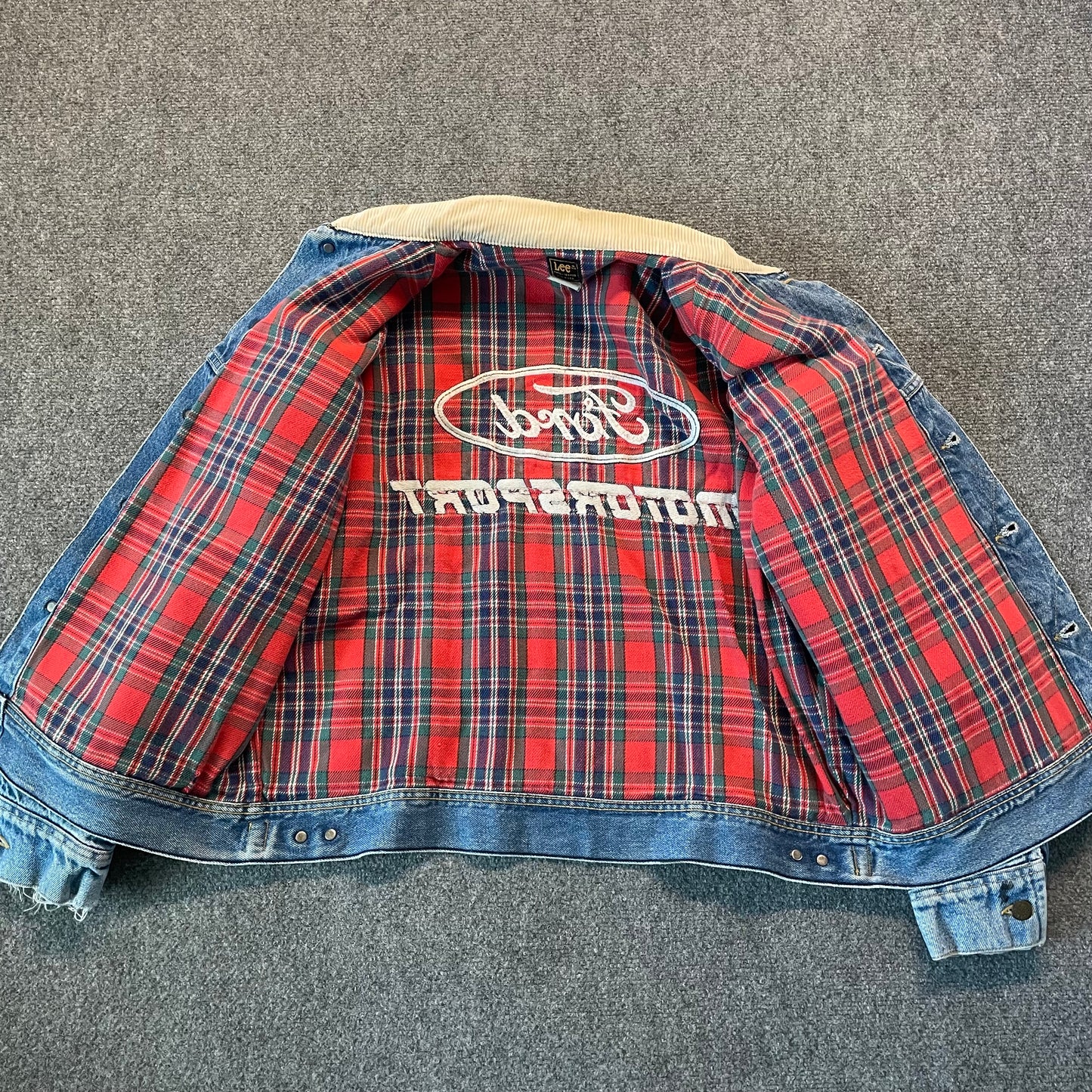 1980s Lee Ford Motorsport Jean Jacket - L