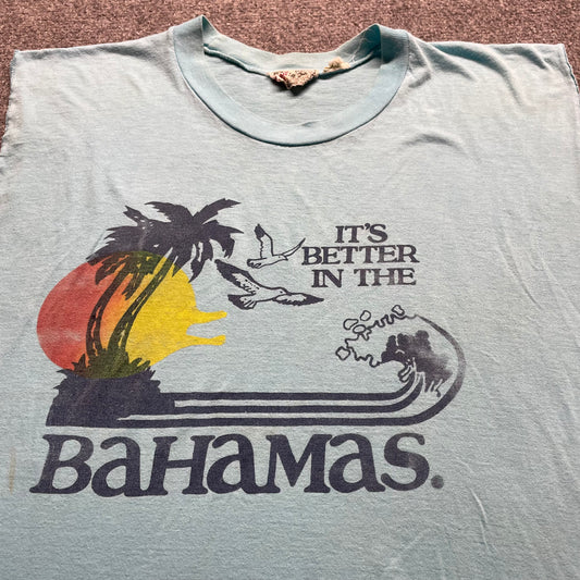 1980s Better in the Bahamas Cutoff Shirt - S