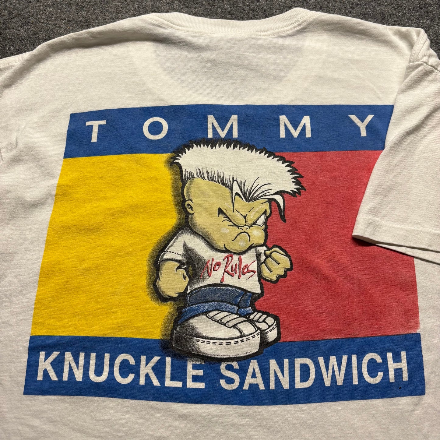 90s NO RULES Tommy Knuckle Sandwhich Shirt - L
