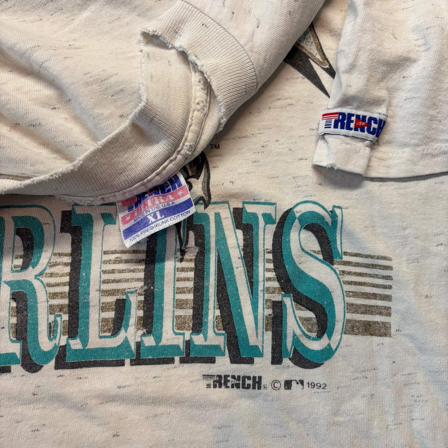 Distressed 90s Florida Marlins Shirt - XL