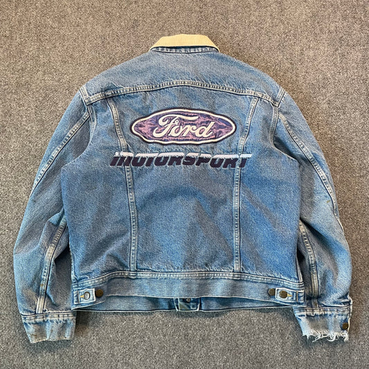 1980s Lee Ford Motorsport Jean Jacket - L