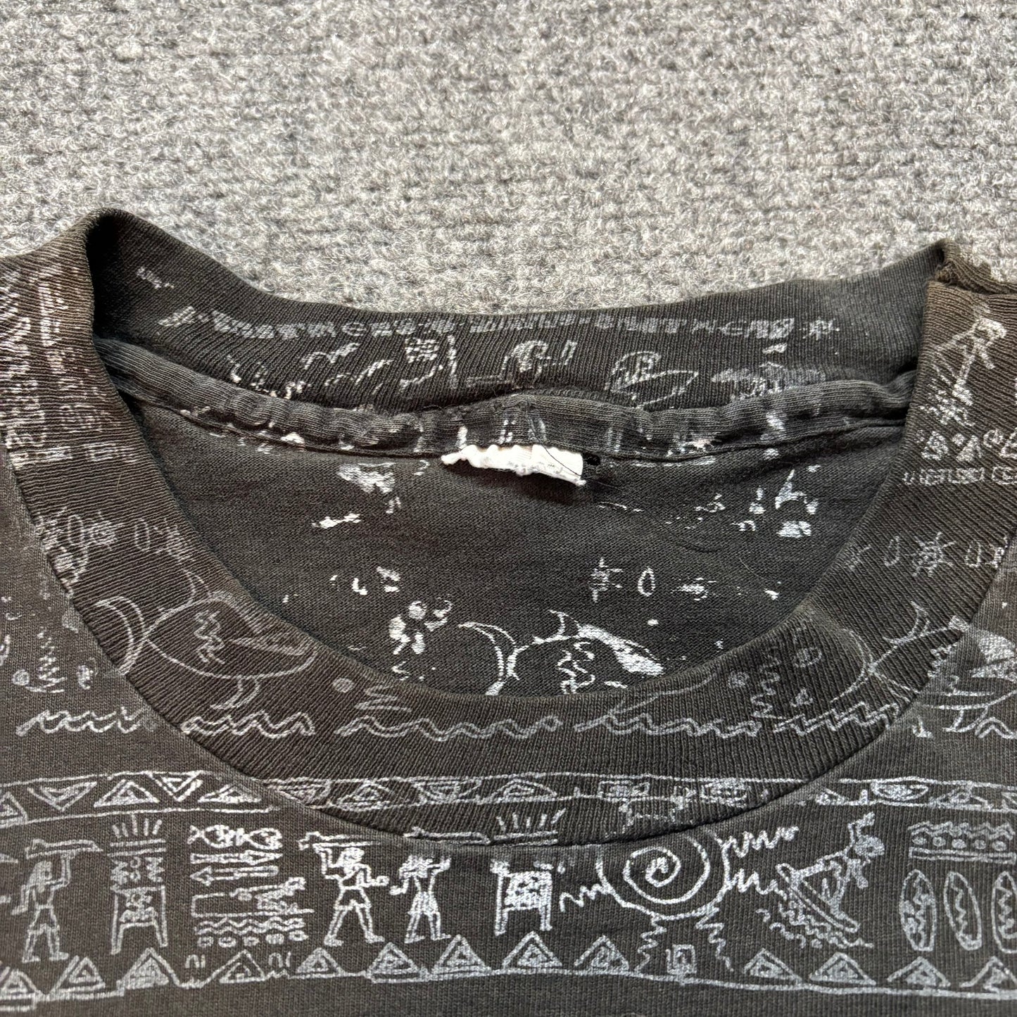 Rare 90s Los Angeles Raiders AOP Shirt - M