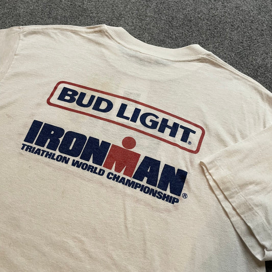 1980s Ironman Triathlon Bud Light Sponsored T-Shirt - L