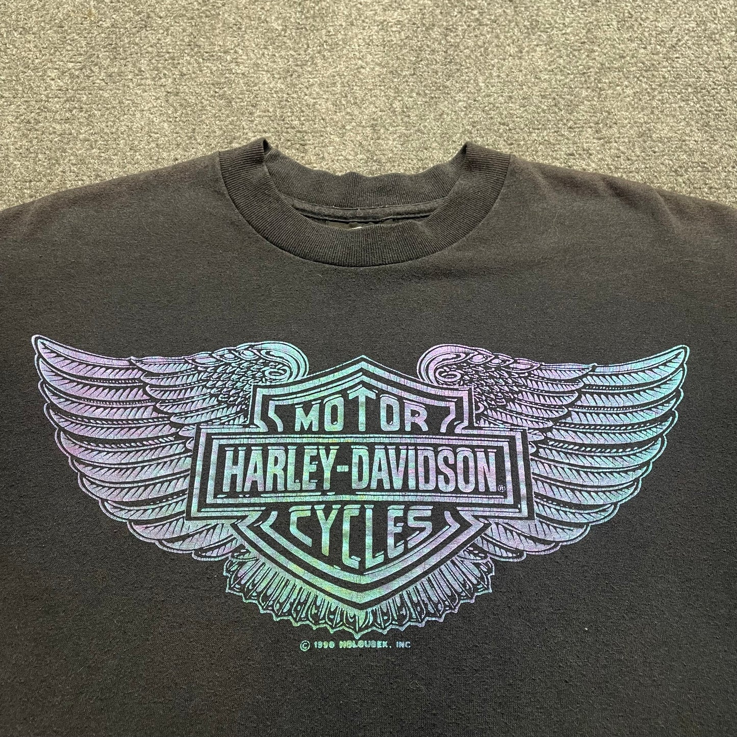 90s Holographic Harley Davidson Shirt - M