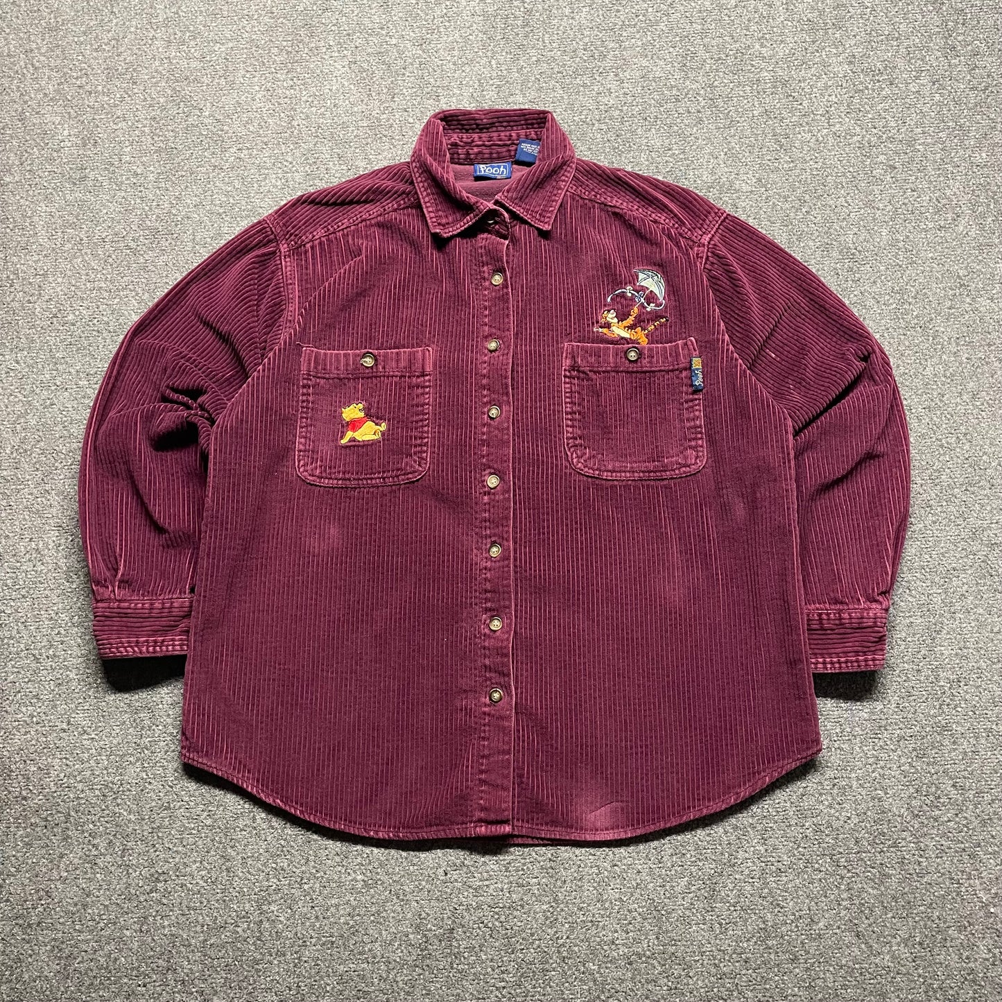 90s Winnie the Pooh Corduroy Button Up - M