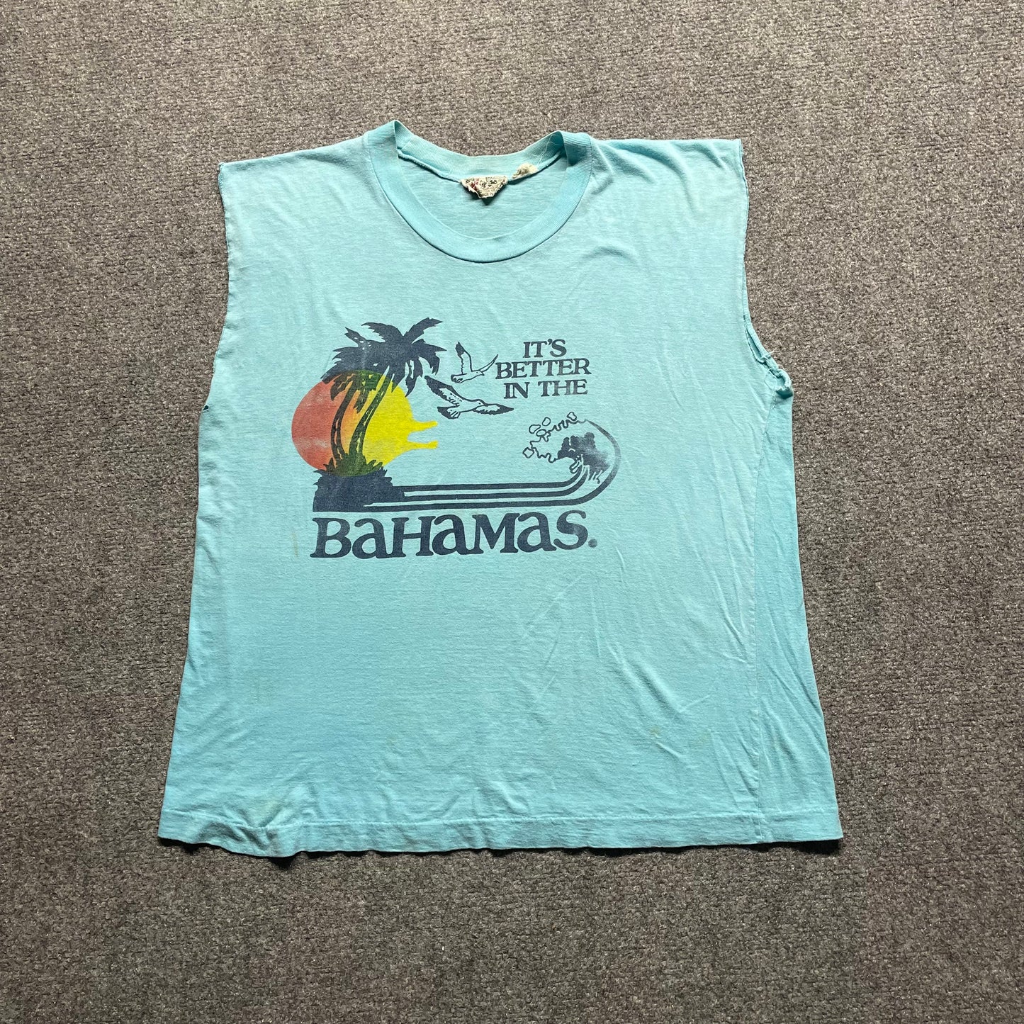 1980s Better in the Bahamas Cutoff Shirt - S