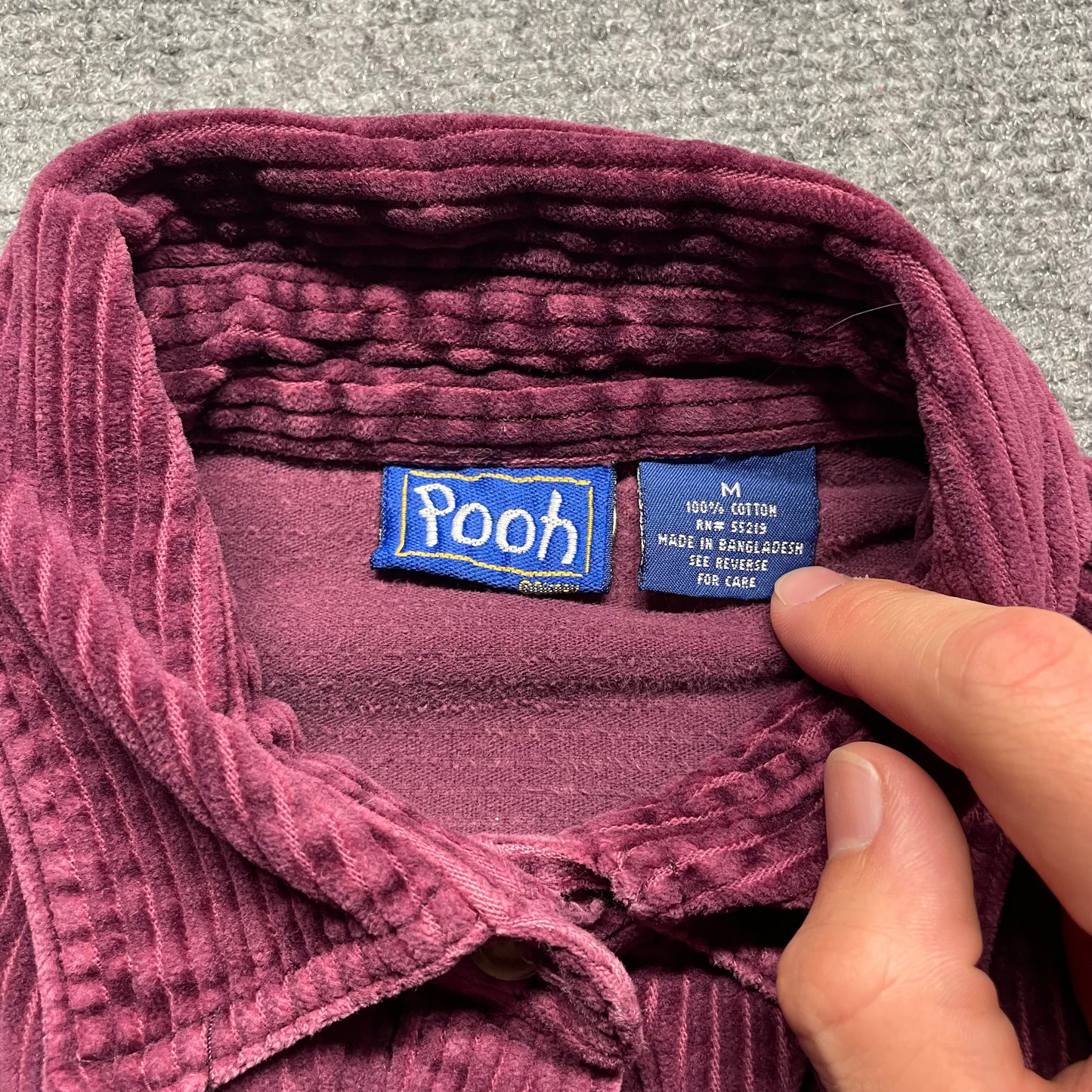 90s Winnie the Pooh Corduroy Button Up - M