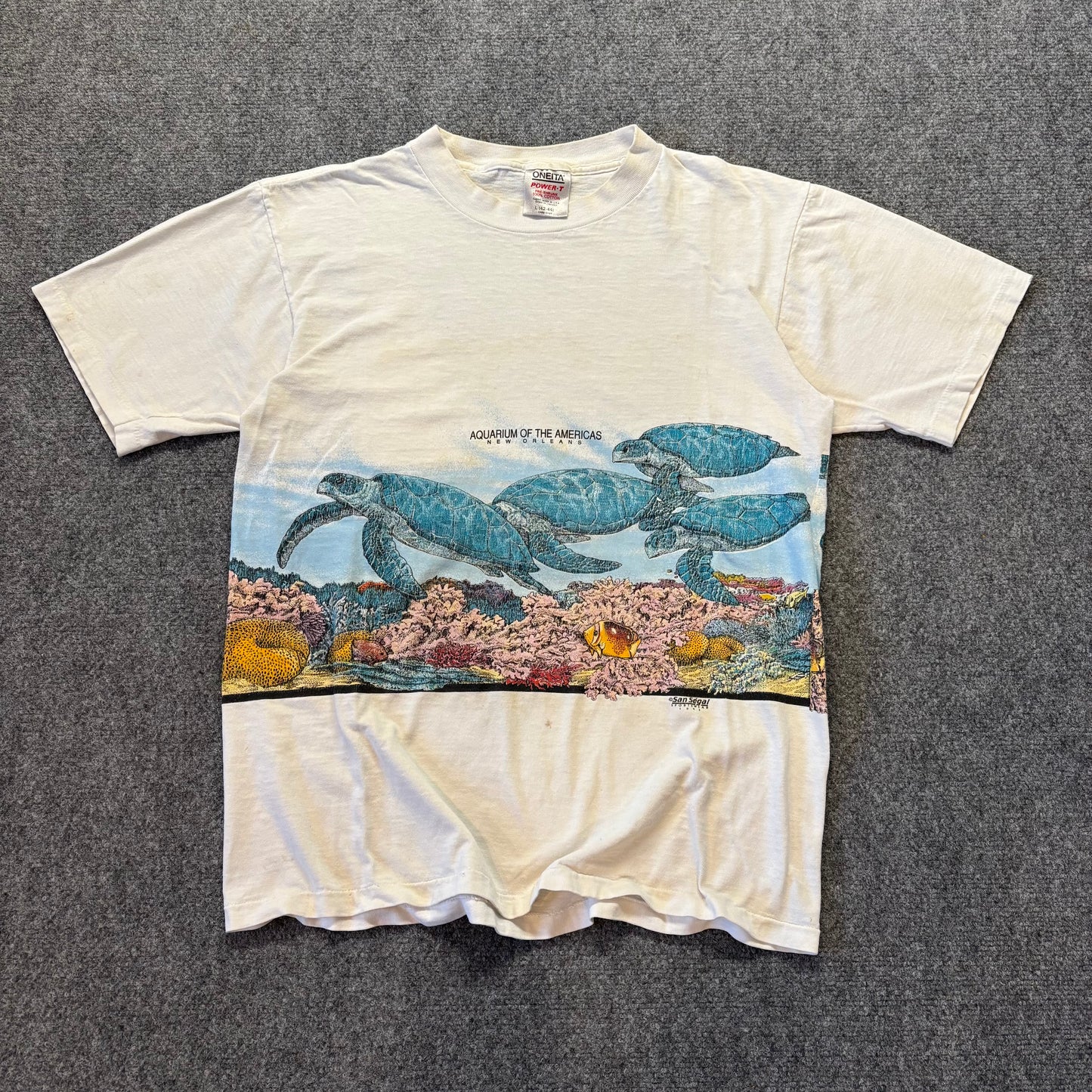 90s Wrap Around Aquarium of the Americas Shirt - L