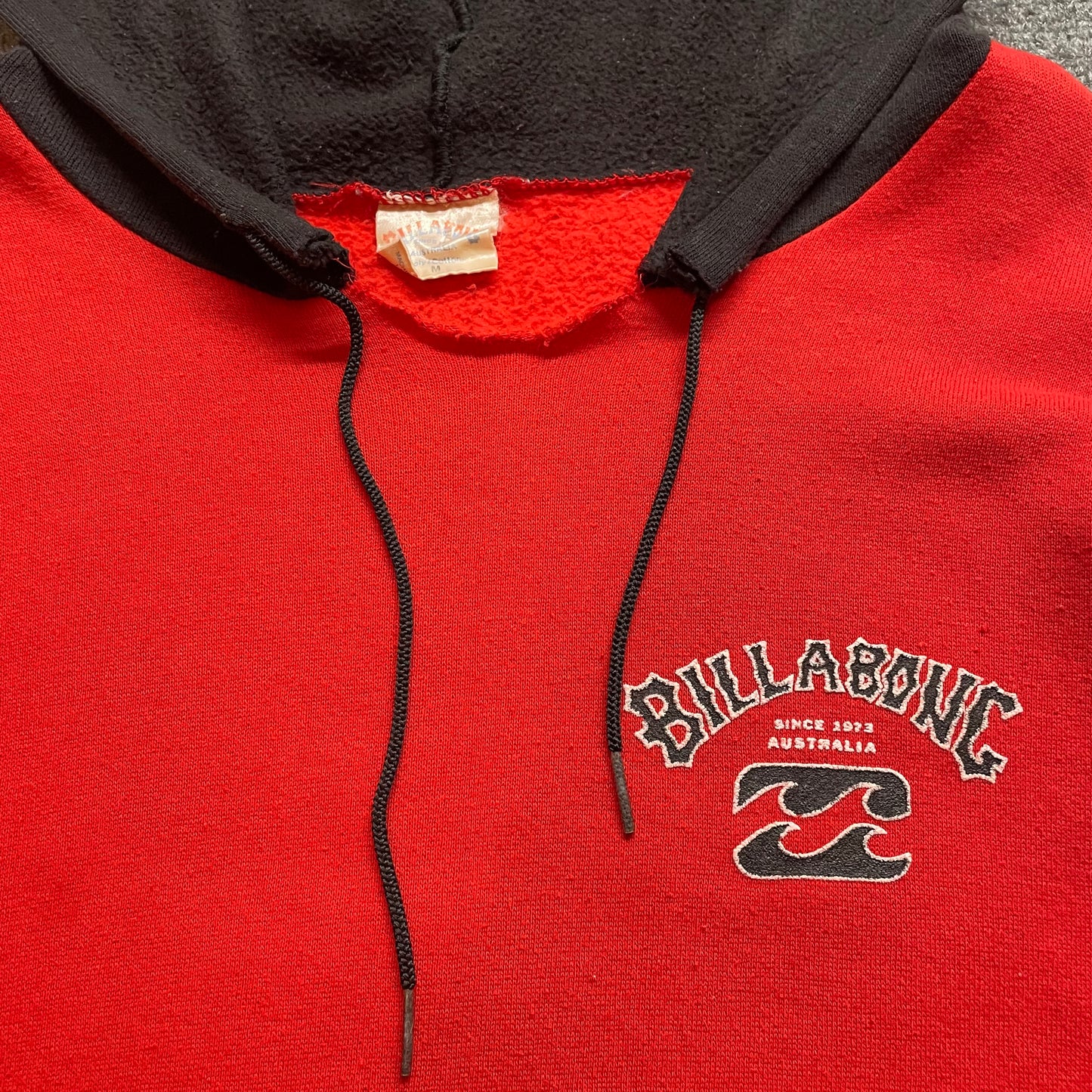 Rare 1980s Billabong Colorblock Hoodie - M