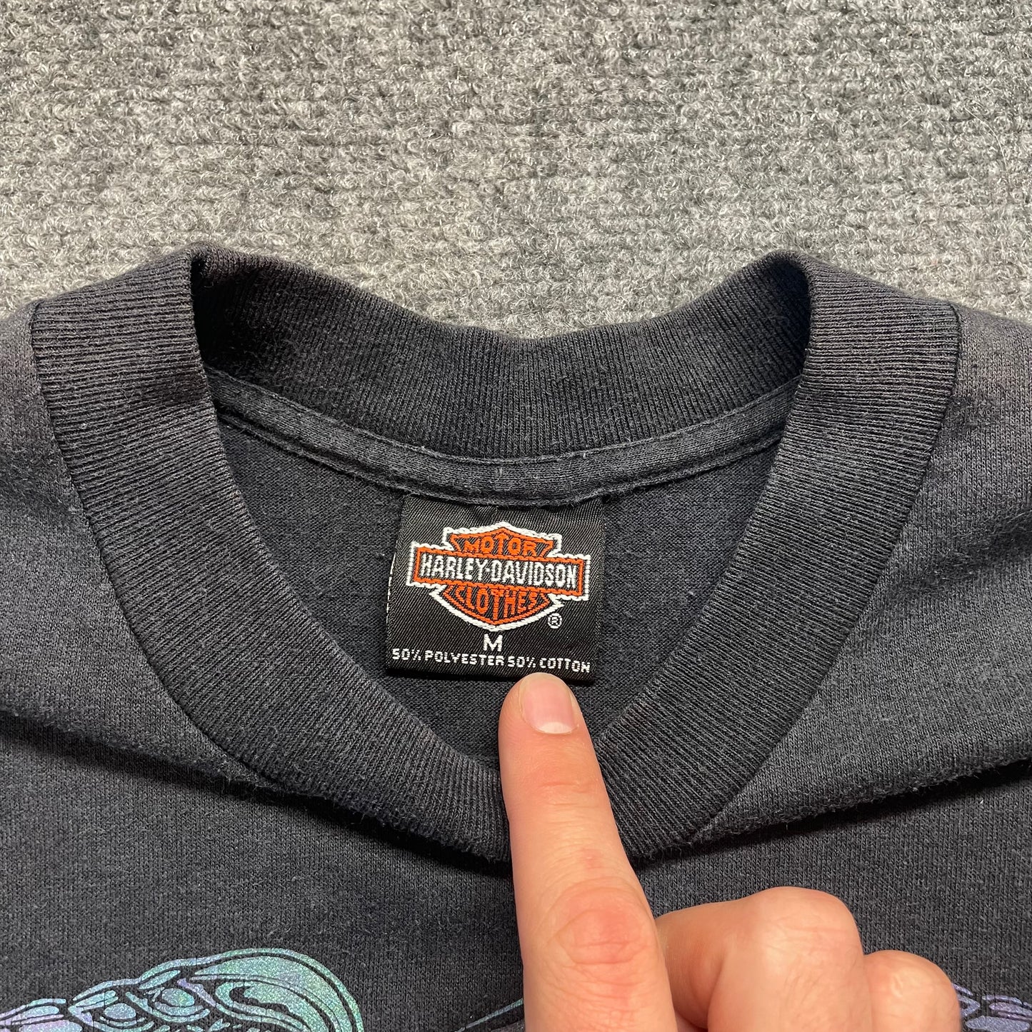 90s Holographic Harley Davidson Shirt - M
