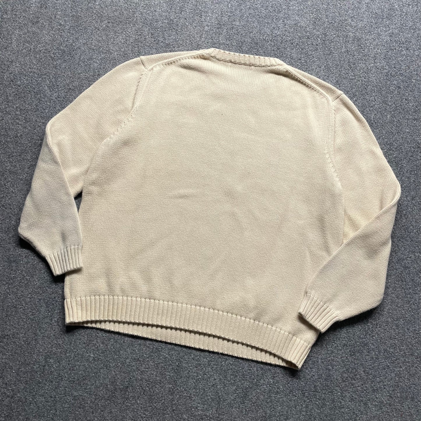 Vintage Lands End American Flag Knit Sweater - L