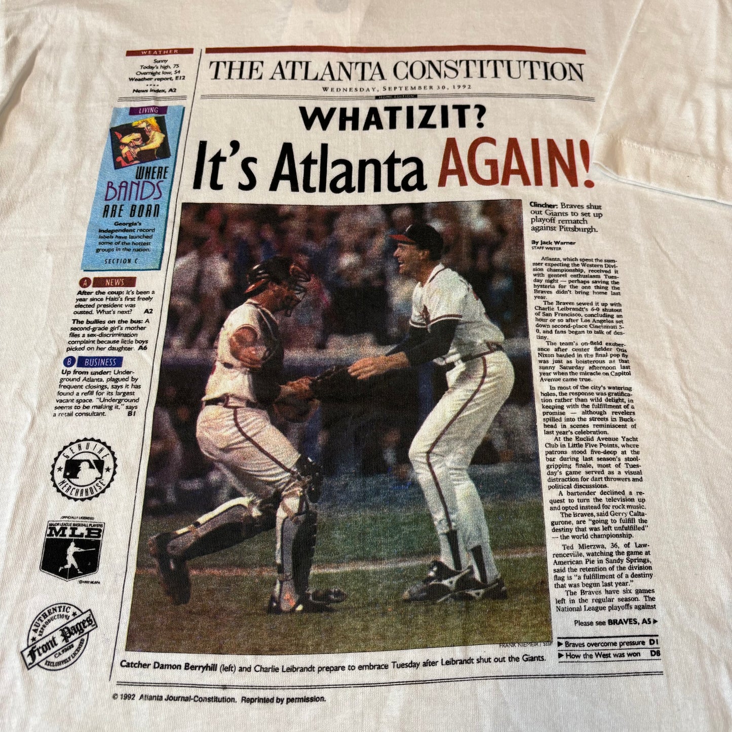 90s Atlanta Braves Shirt - XL