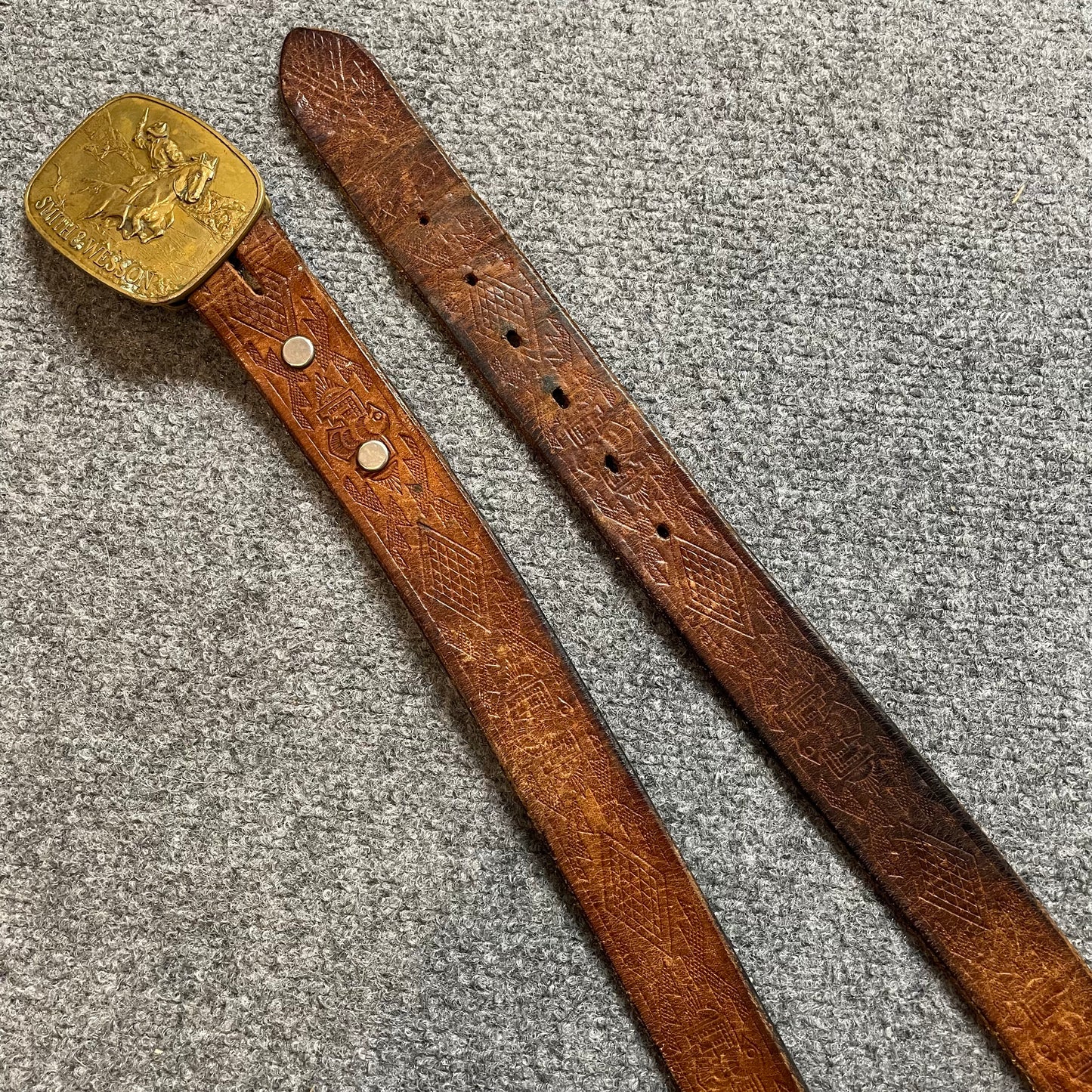 1970s Smith & Wesson Leather Belt