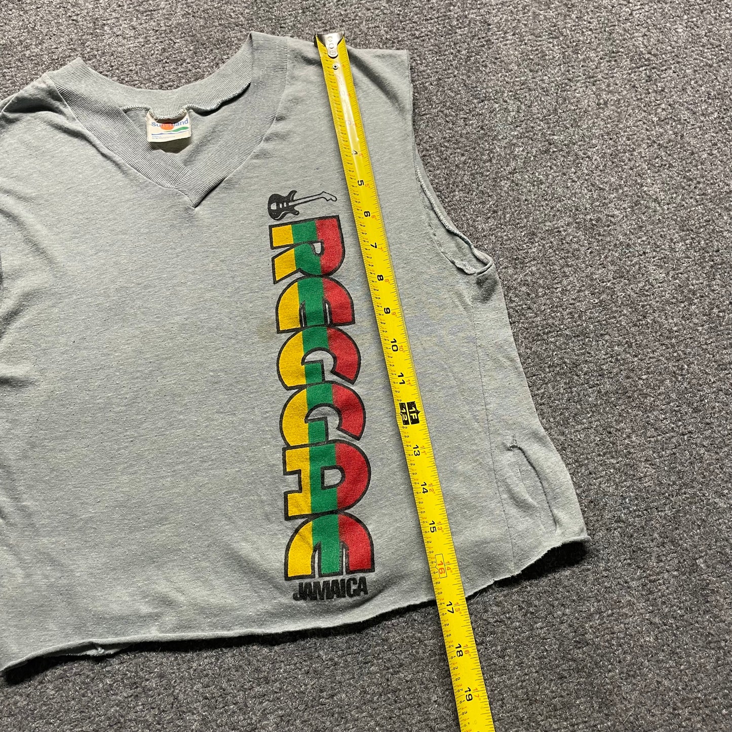 Womens 1980s Reggae Jamaica Cutoff - S