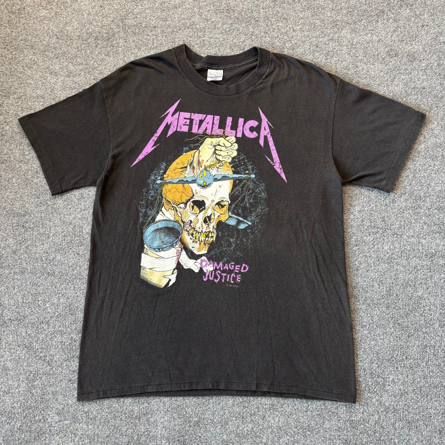 1988 Metallica Damaged Justice Tour T-Shirt - L