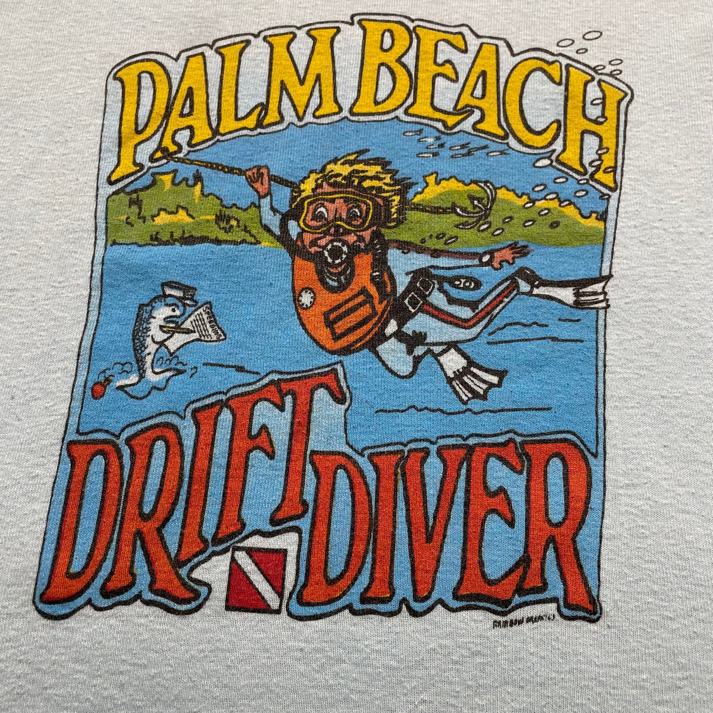 Women’s 70s Palm Beach Drift Diver Baby Tee - M