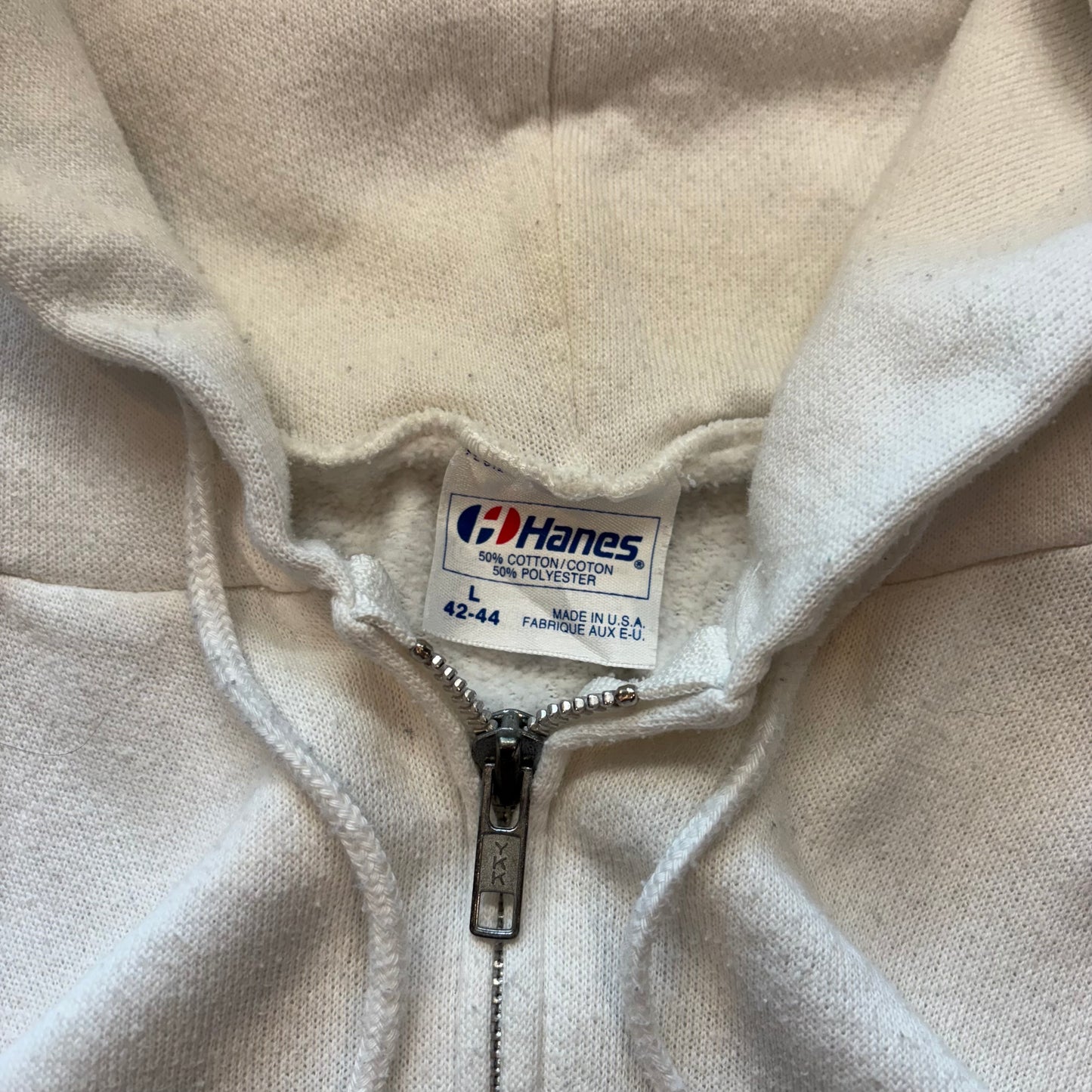 90s Hanes 50/50 Zip Up Hoodie - L