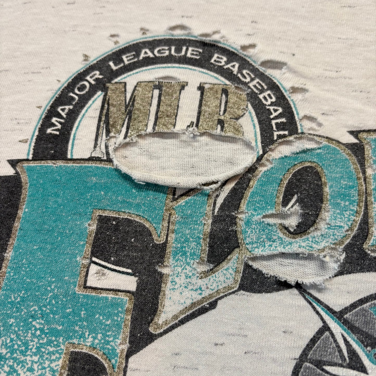 Distressed 90s Florida Marlins Shirt - XL