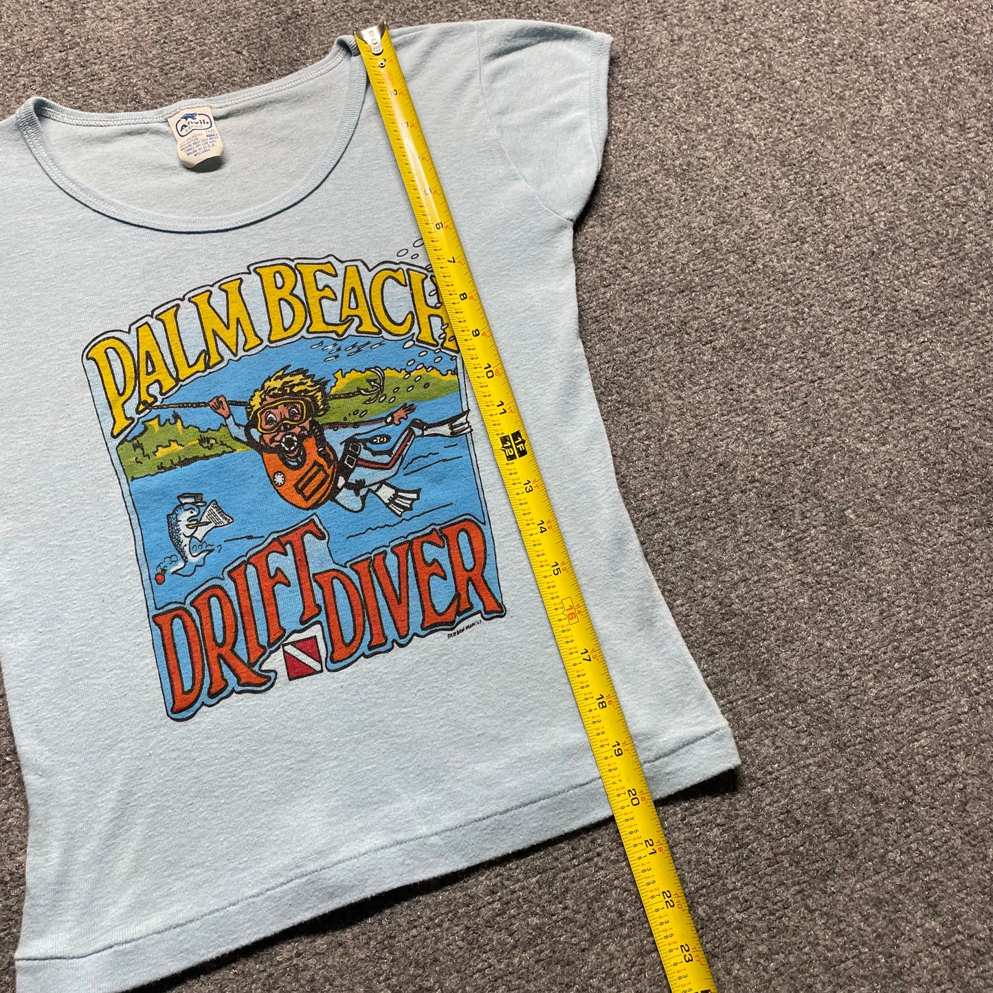 Women’s 70s Palm Beach Drift Diver Baby Tee - M