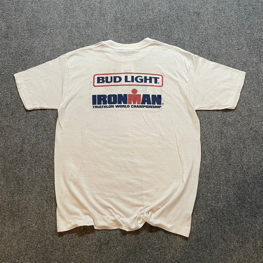 1980s Ironman Triathlon Bud Light Sponsored T-Shirt - L