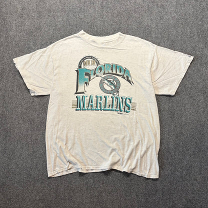 Distressed 90s Florida Marlins Shirt - XL
