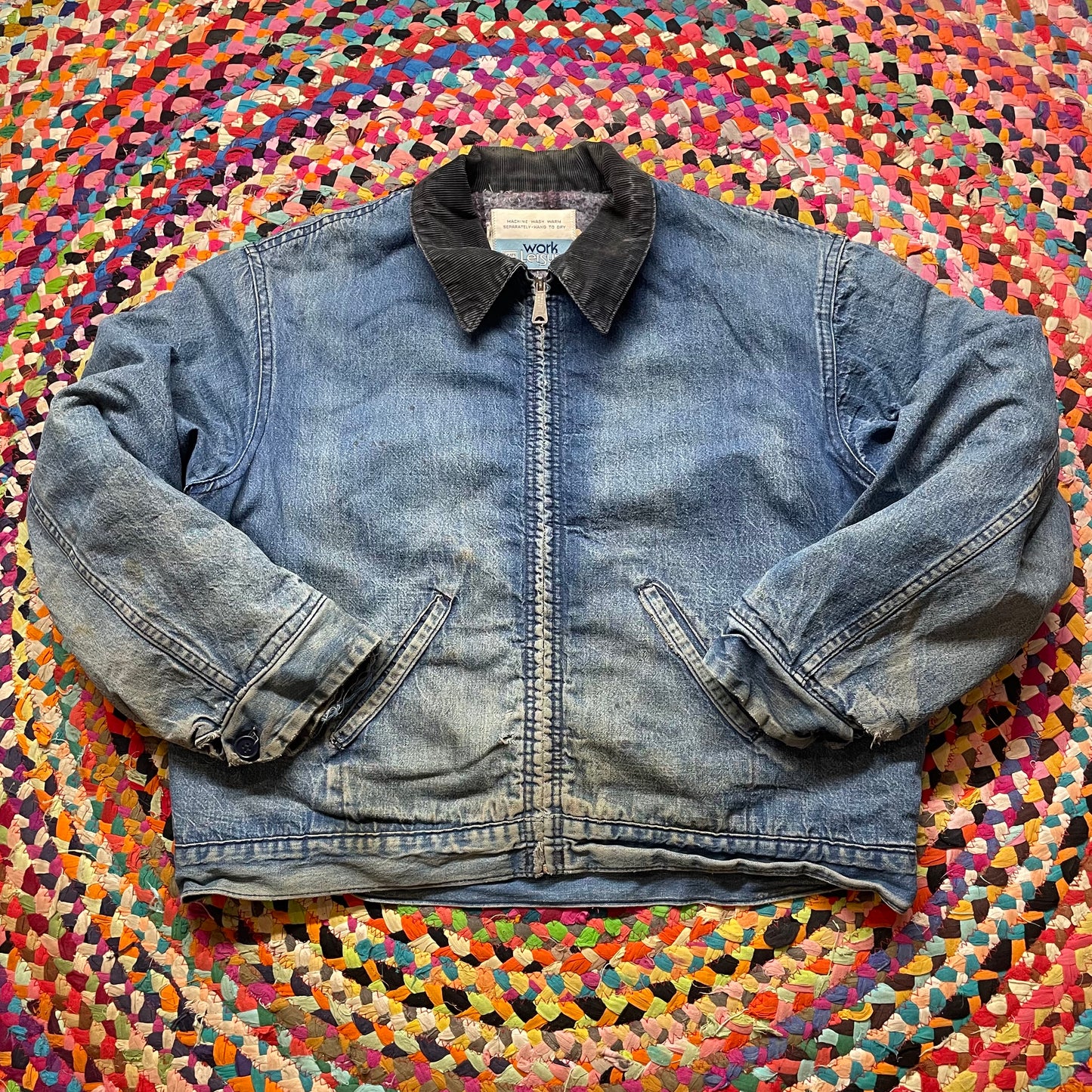 1970s Sears Work Leisure Denim Detroit Style Jacket