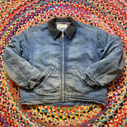 1970s Sears Work Leisure Denim Detroit Style Jacket