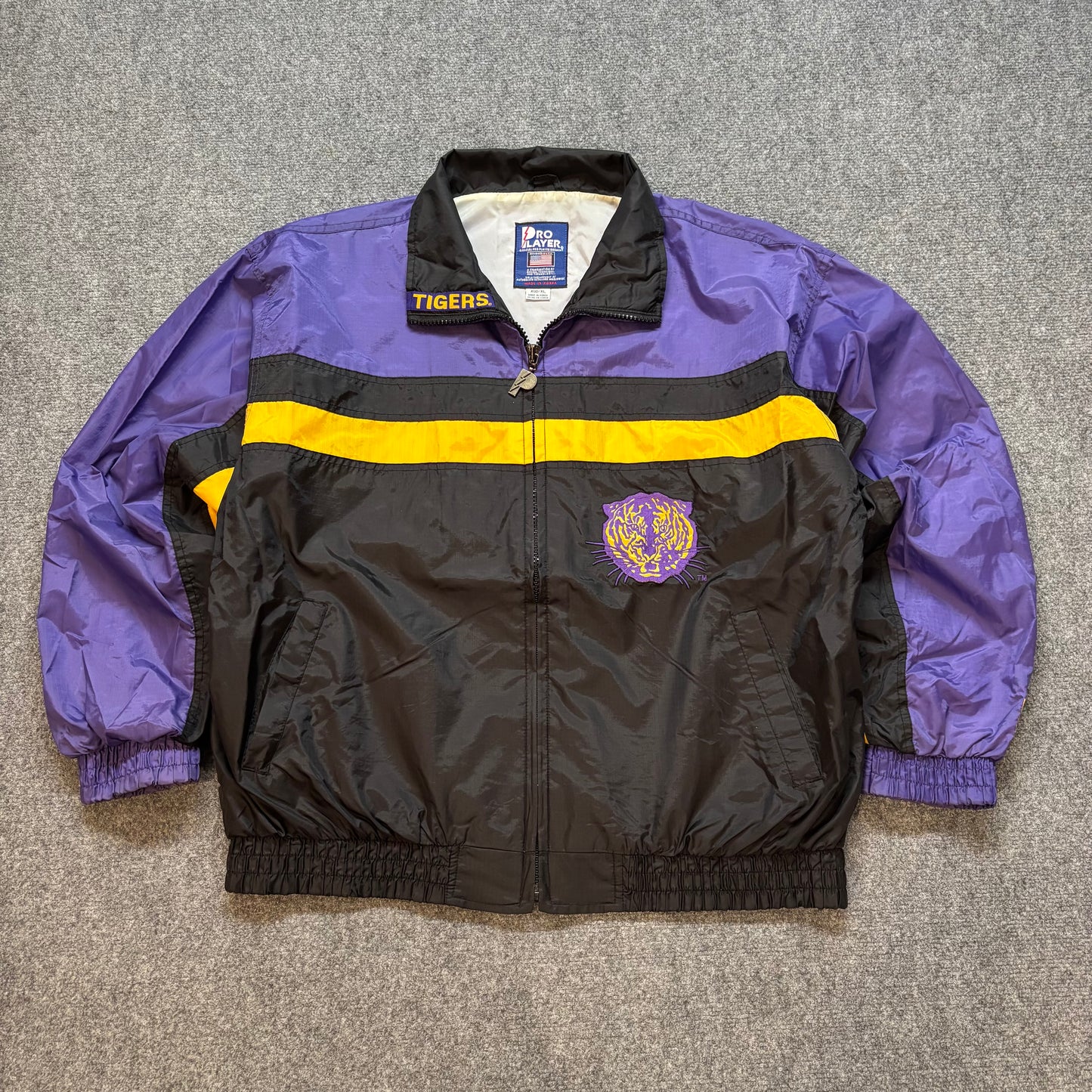 90s Pro Player LSU Tigers Windbreaker Jacket - XL