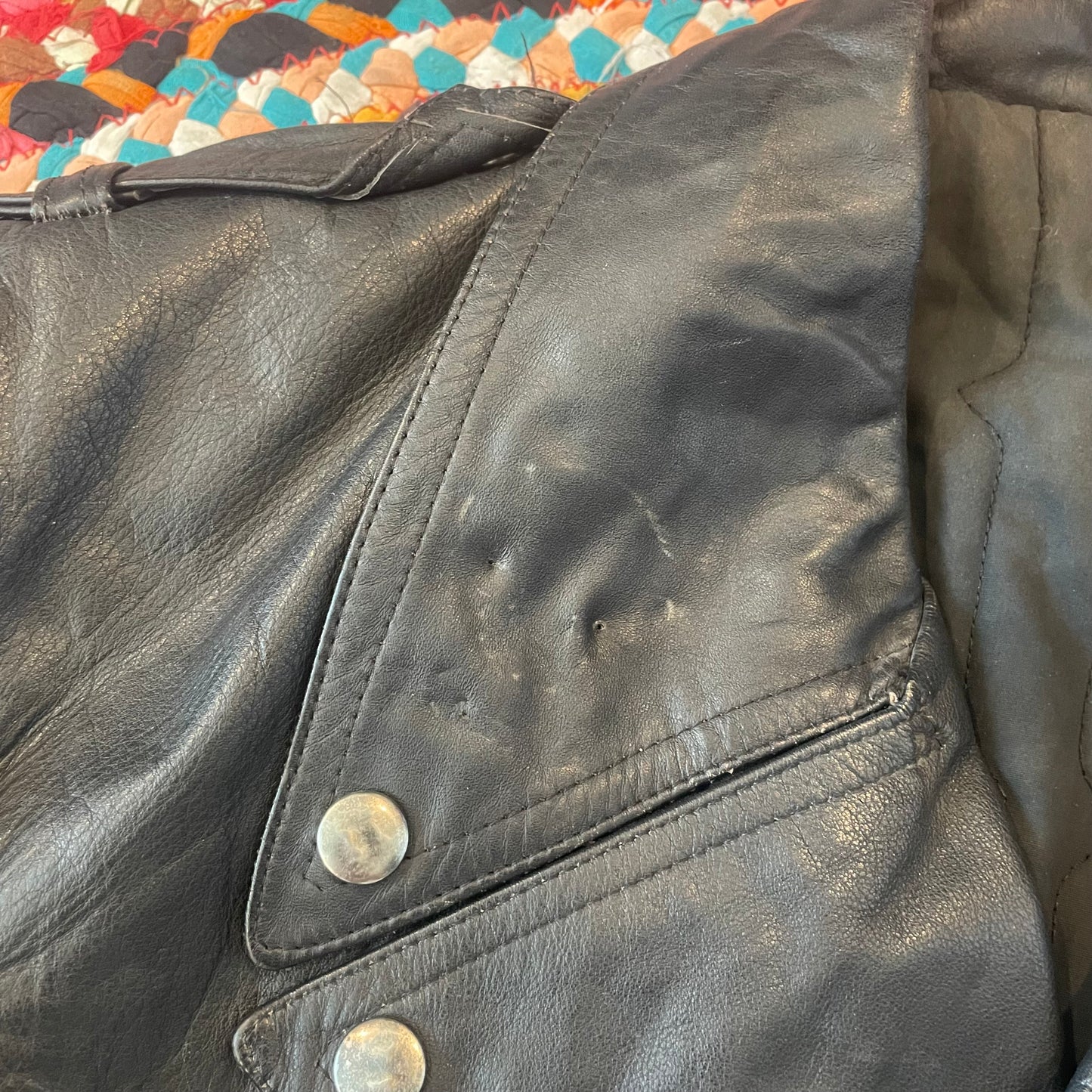 1980s Women’s Harley Davidson Patch Leather Jacket