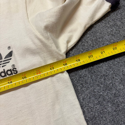 Women’s 1980s Adidas V-Neck Ringer Shirt - XL