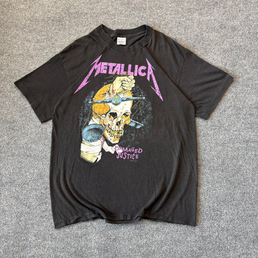 1988 Metallica Damaged Justice Tour T-Shirt - L