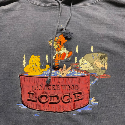 2000s Winnie the Pooh 100 Acre Wood Lodge Hoodie - XL