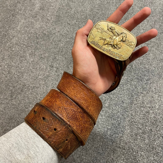 1970s Smith & Wesson Leather Belt