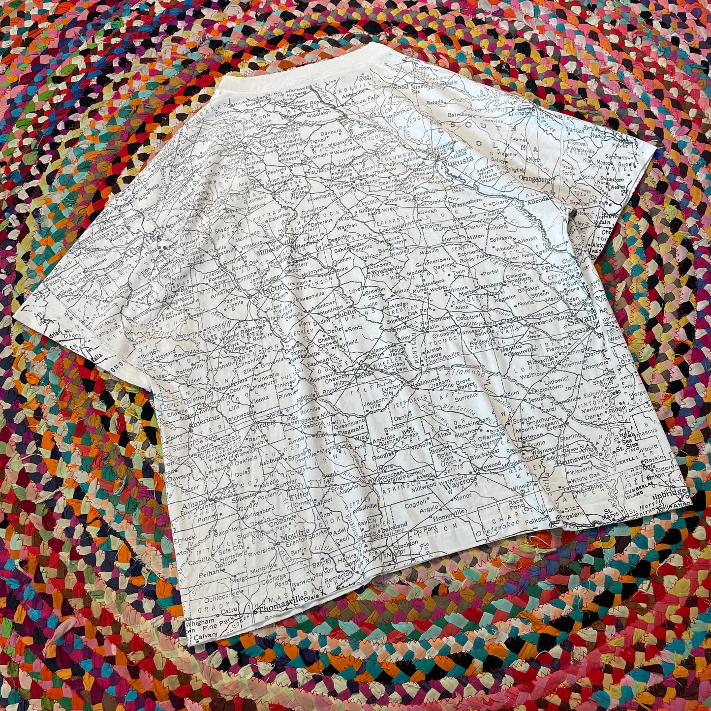 90s Georgia All Over Print Map T-Shirt