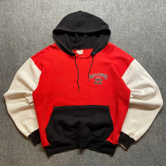 Rare 1980s Billabong Colorblock Hoodie - M
