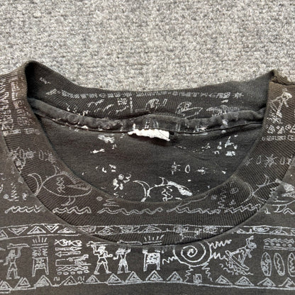 Rare 90s Los Angeles Raiders AOP Shirt - M