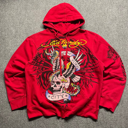 Y2K Ed Hardy Hoodie - L