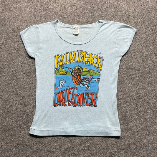 Women’s 70s Palm Beach Drift Diver Baby Tee - M