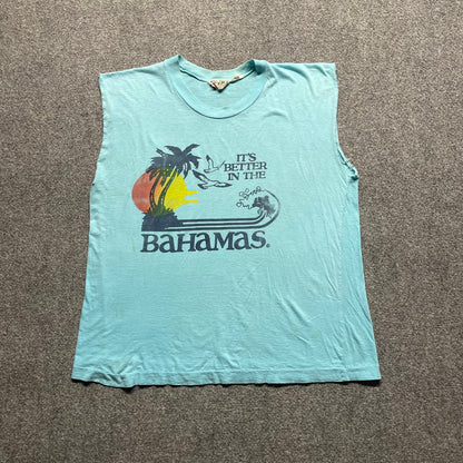 1980s Better in the Bahamas Cutoff Shirt - S