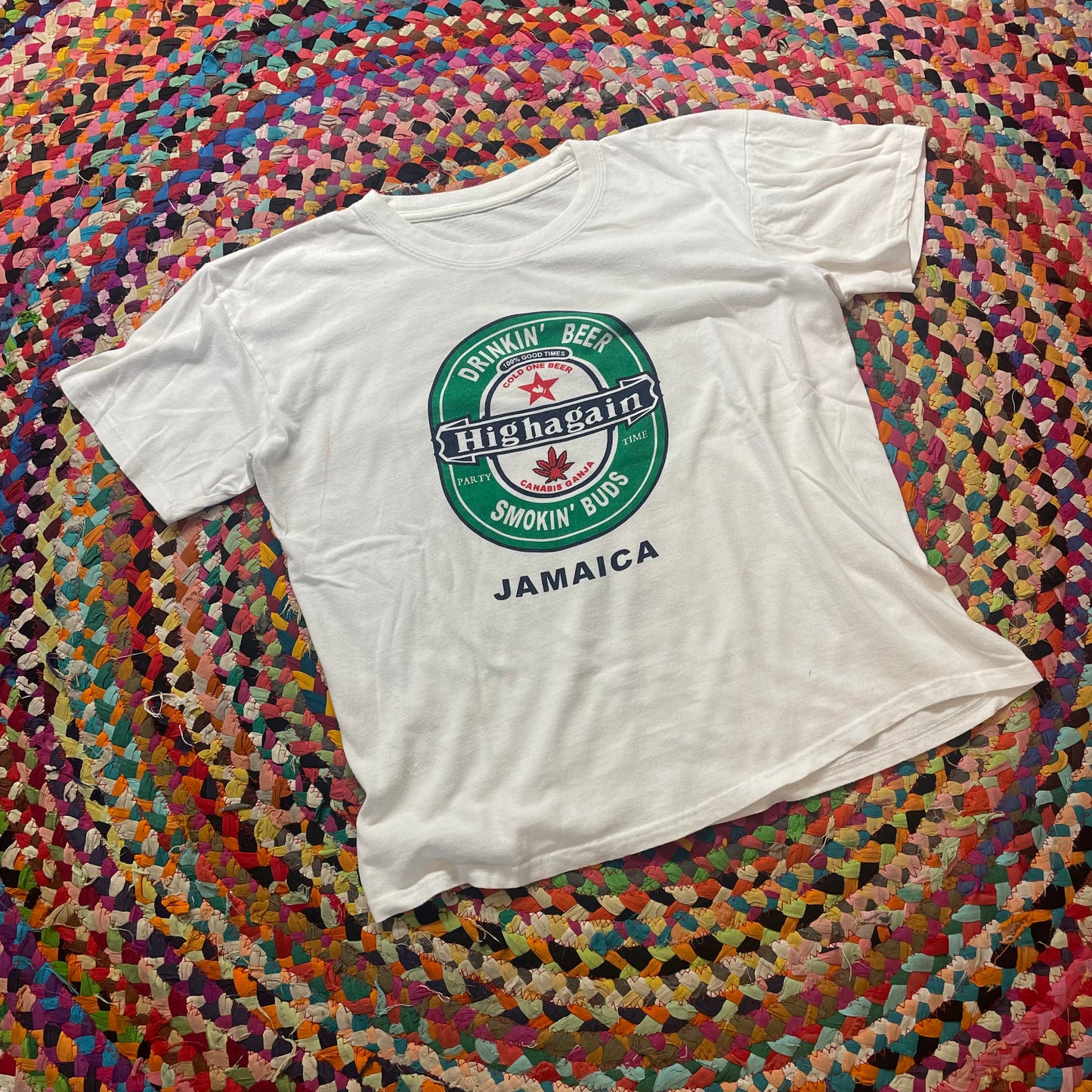 Vintage Jamaica Heineken Weed Spoof T-Shirt