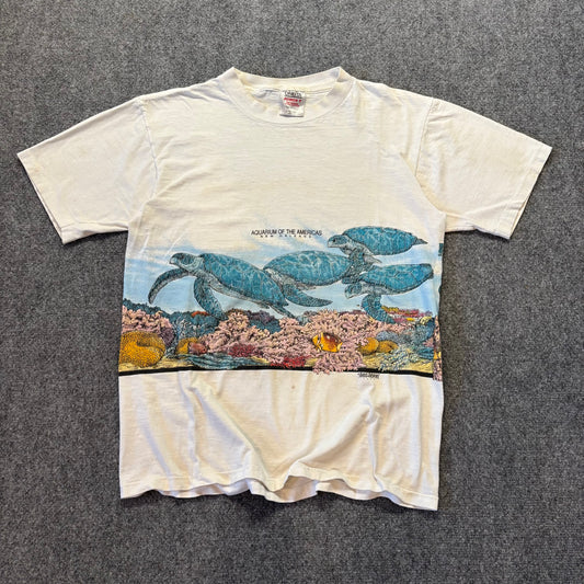 90s Wrap Around Aquarium of the Americas Shirt - L
