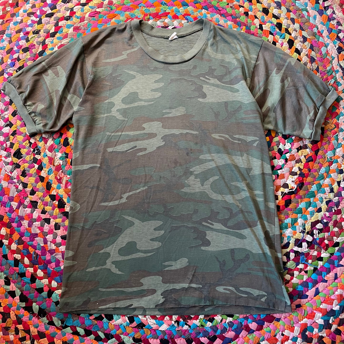 1980s Military Camo Ringer T-Shirt